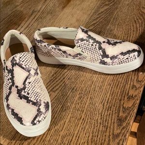 Steve Madden snake print slip on sneaker